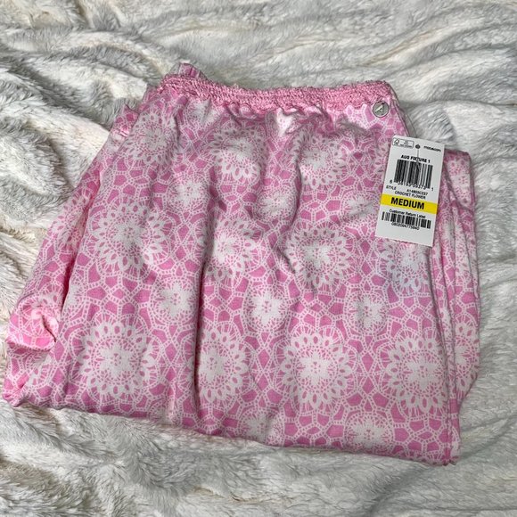 Alfani Intimates Pink Floral Wide Leg Pajama Pants M - Picture 5 of 6